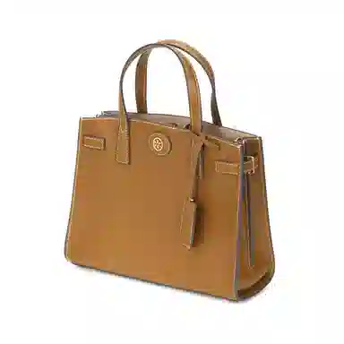 Tory Burch Robinson Small Satchel Brown