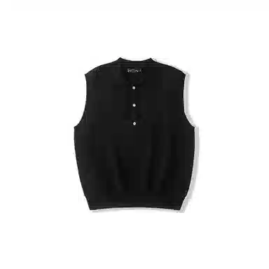 我是大卫 纯色无袖学院风马甲毛衣针织衫 男女同款