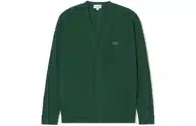 Lacoste V-Neck Knit Sweater Green