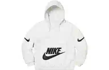 Supreme x Nike Box Logo Leather Jacket White