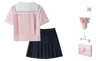 东鲸岁时记 学院风海军领短袖上衣通勤舒适半身裙制服 女款 薄荷绿