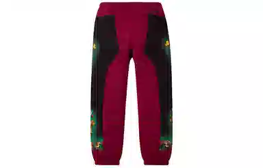 Supreme x Jean Paul Gaultier Floral Print Sweatpant Burgundy