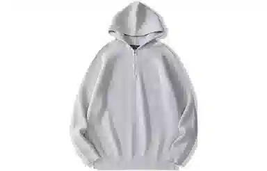 我是大卫 拉链半开襟基础款运动风外套百搭连帽毛衣 男女同款