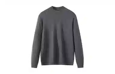 恒源祥 纯色半高领纯羊毛针织衫毛衣 男款