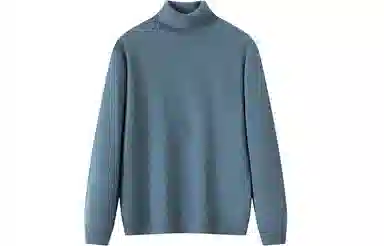 恒源祥 纯色保暖高领针织毛衣 男款