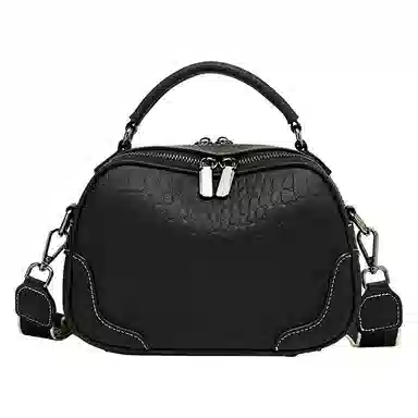 老人头 法式时尚百搭小众 牛皮拼合成革 手提包 女款 多色