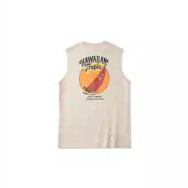 我是大卫 个性健身比赛印花宽松哥特字母速干运动背心 男女同款