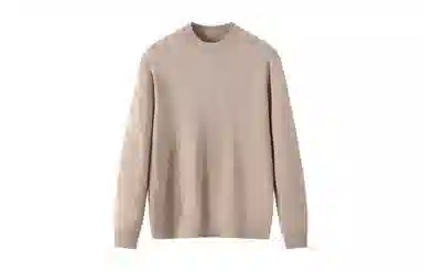 恒源祥 纯色半高领纯羊毛针织衫毛衣 男款