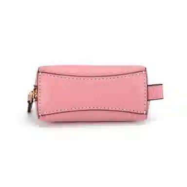 COACH Cosmetic 9 Pebble Leather Clutch Pink
