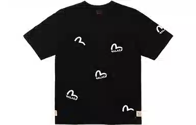 PALACE x EVISU Multi Pocket T-Shirt Black LogoT