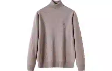 恒源祥 纯色高领针织毛衣 男款