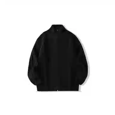 我是大卫 简约纯色慵懒风宽松拉链开衫外套百搭针织衫 男女同款