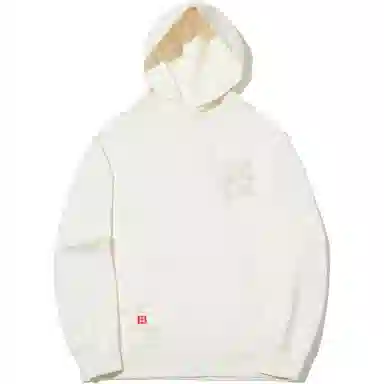 中国李宁 重燃系列 舒适休闲宽松简约连帽卫衣 男女同款 米白色