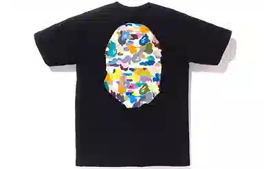 A BATHING APE Bape Multi Camo Big APE Head Tee