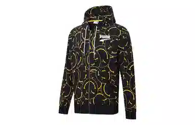 Puma Club AOP Hooded Jacket Black