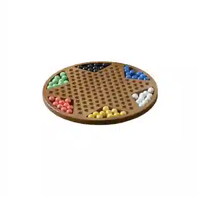 乐智由我 木质弹珠跳棋陶瓷珠 桌游