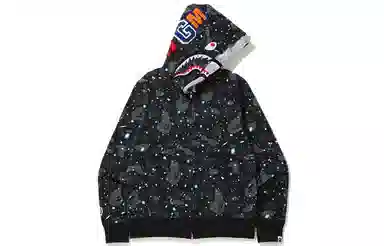 A BATHING APE Space Camo Shark Full Zip Hoodie
