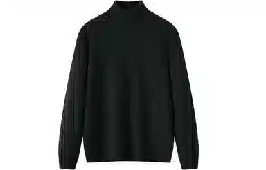 恒源祥 纯色保暖高领针织毛衣 男款