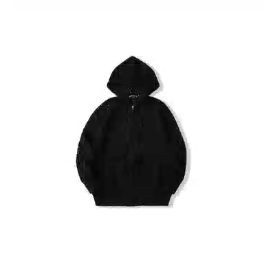 我是大卫 镂空透气休闲开衫设计感针织衫 男女同款 黑色