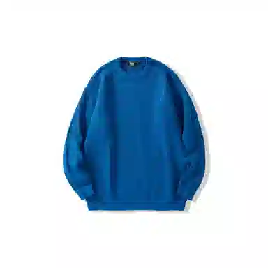 我是大卫 慵懒风宽松圆领套头韩系百搭休闲纯色针织衫 男女同款