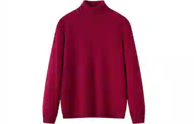 恒源祥 纯色保暖高领针织毛衣 男款