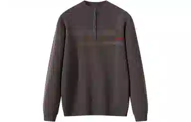 恒源祥 条纹半高领套头毛衣 男款