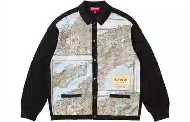 Supreme Silk Map Cardigan