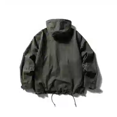 【dme】 纯色连帽日系复古潮牌宽松休闲水洗纯棉长袖夹克外套 男女同款