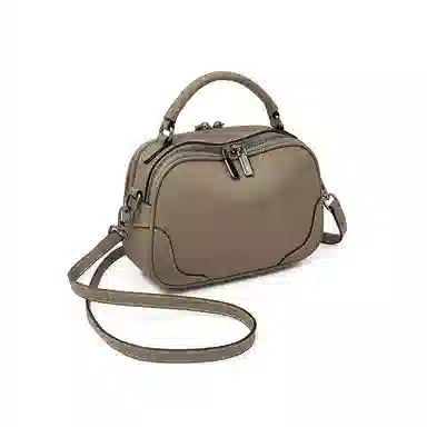 老人头 法式时尚百搭小众 牛皮拼合成革 手提包 女款 多色