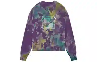 WE11DONE SS22 Logo Tie-Dye Sweater Purple