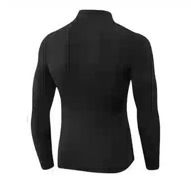 浪莎 高弹紧身运动跑步训练长袖保暖立领健身衣 男款