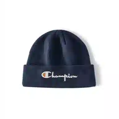 Champion Embroidered Script Logo Beanie Red