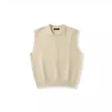 我是大卫 纯色无袖学院风马甲毛衣针织衫 男女同款