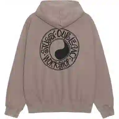 Stussy x OUR LEGACY FW24 WORK SHOP BUANA HOODIE PIGMENT DYED logo