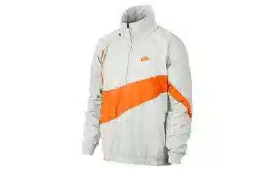 Nike Big Swoosh Half-Zip Jacket White Orange