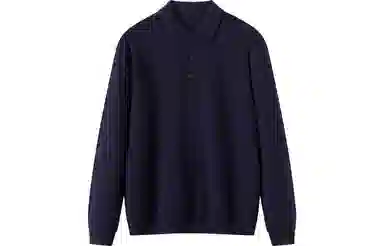 恒源祥 针织时尚翻领纯色毛衣 男款