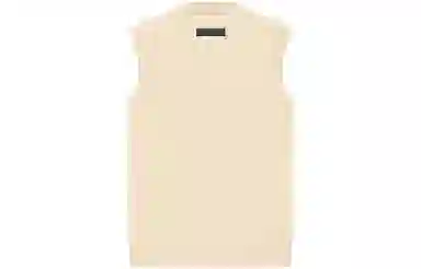 Fear of God Essentials FW22 Womens V Neck Vest Egg Shell V