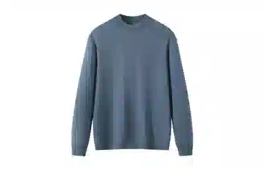 恒源祥 纯色半高领纯羊毛针织衫毛衣 男款