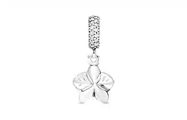 Pandora Orchid Silver Charm