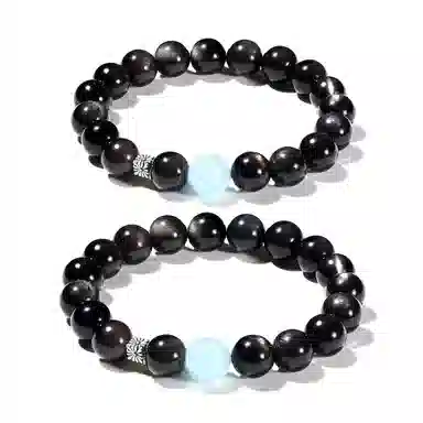 普陀山文创 事业运爆棚国潮小众设计富贵吉祥钱来运转招财转运珠一夜暴富#好运 黑曜石 手串 男女同款情侣款