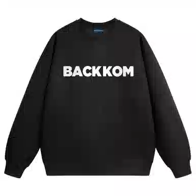 大卫贝肯 字母纯色基础款休闲宽松套头重磅圆领长袖卫衣 男女同款