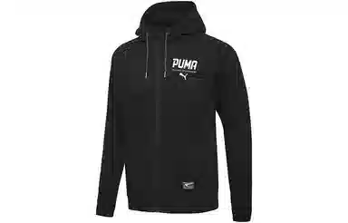 Puma Style Logo Hoodie Jacket Black
