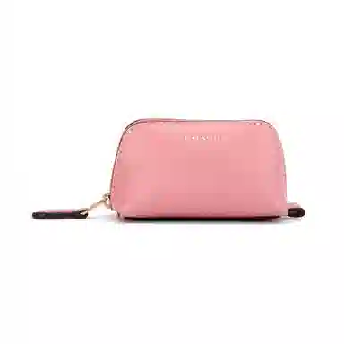 COACH Cosmetic 9 Pebble Leather Clutch Pink