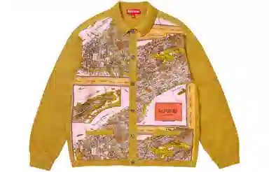 Supreme Silk Map Cardigan