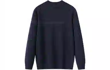 恒源祥 半高领花版纯色纯羊毛针织毛衣 男款