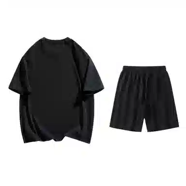 大卫贝肯 美式高街基础短袖上衣简约宽松短裤休闲运动套装 男女同款