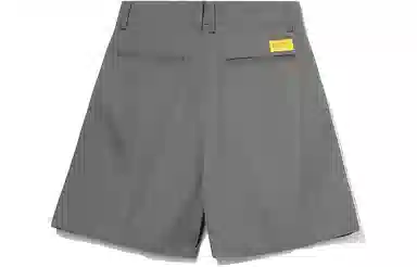 李宁 松紧腰褶皱纯色运动短裤 男款