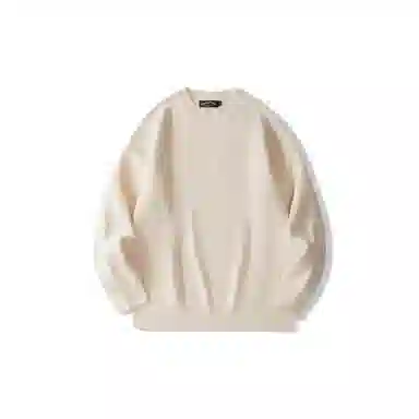 我是大卫 文艺风简约基础款休闲打底纹理感宽松针织衫 男女同款