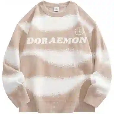 Doraemon Retro Jacquard Logo Sweater