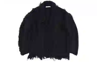 BENMYSHOWER V-Neck Fringe Knit Sweater